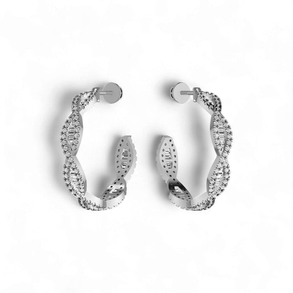 Item | Buy Marise Moissanite Hoop Earrings in 925 Sterling Silver | SPOP Enterprise Global